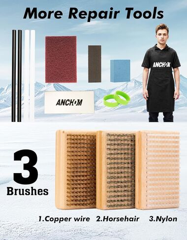 Ski Snowboard Tuning Kit, Complete Ski Snowboard Waxing Kit with Waxing Iron, Wax, Edge Tools, Carry Bag, Base Repair, Professional Tuning Equipment in Saudi Arabia