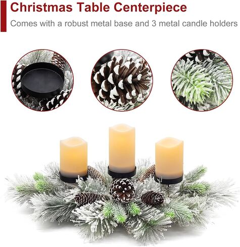 Fall Table Centerpiece with 3 Harvest Pumpkins, Lighted with Timer for Thanksgiving Table Decorations Centerpieces, Autumn Home Decor Battery Operated, 28 Inches in Saudi Arabia