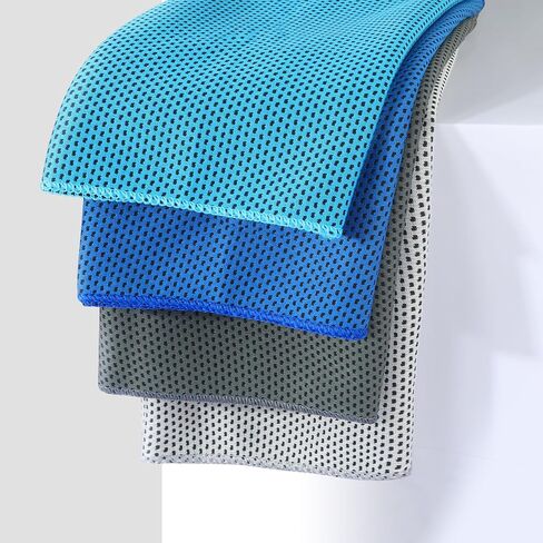 4Pack Cooling Towel (40"x12"), Cooling Towel for Neck and Face, Sweat Towels for Sport, Soft Breathable Gym Sport Towels for Man Woman, Cooling Sweat Rags for Running Workout, Ice Towels Keep Cool in Saudi Arabia