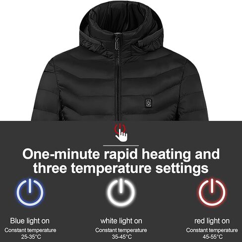 Heated Jacket, USB-Powered Body Warmer with 3 Temperatures for Hiking Skiing(Battery Not Included) in Saudi Arabia