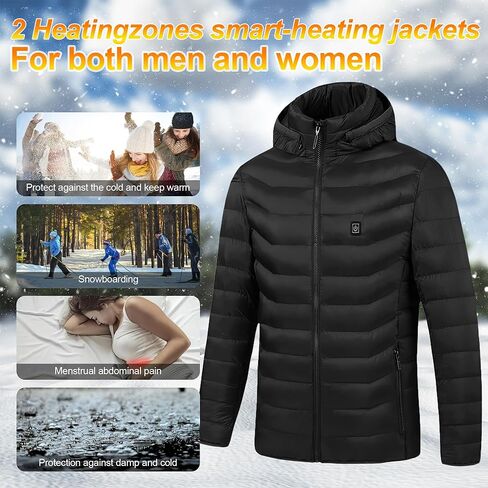 Heated Jacket, USB-Powered Body Warmer with 3 Temperatures for Hiking Skiing(Battery Not Included) in Saudi Arabia