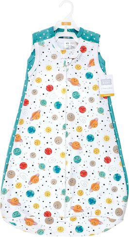 Hudson Baby Unisex Baby Cotton Wearable Sleeping Bag, Sack, Blanket, Boy Dino World Long Sleeve, 0-3 Months in Saudi Arabia