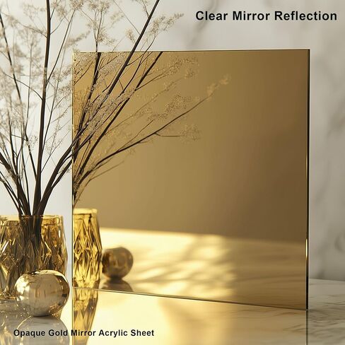 3 Pack - Gold, Rose Gold, Silver Mirror Acrylic Sheets - 8x8 inches, 3 Pieces | 1/8" Thick Reflective Acrylic for Crafting and Décor (20x20 cm) in Kuwait