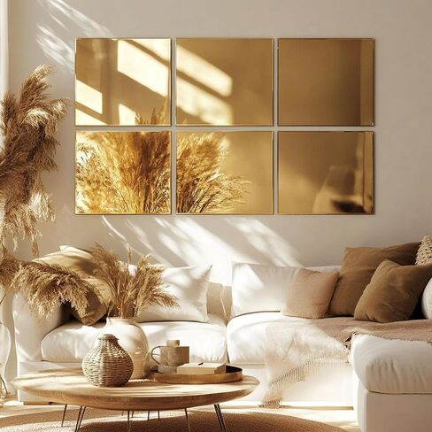3 Pack - Gold, Rose Gold, Silver Mirror Acrylic Sheets - 8x8 inches, 3 Pieces | 1/8" Thick Reflective Acrylic for Crafting and Décor (20x20 cm) in Kuwait