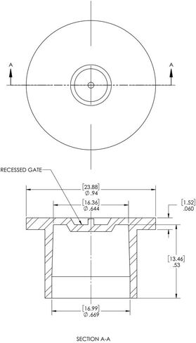 Caplugs ZPN4Q1 Plastic Push-On NPT Cap to cap thread size 1/4" PN-4, PE-LD, to Cap Thread Size 1/4", Red (Pack of 180) in Saudi Arabia