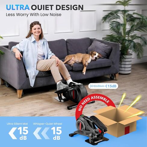Under Desk Elliptical Machine, 8 Modes Magnetic Ellipse Leg Exerciser as Seen on Tv, 300lbs Load Elliptical Training Machines with LCD Display, Elliptical Machine for Home Office Gym in Saudi Arabia