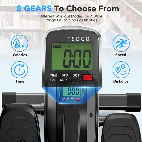 Under Desk Elliptical Machine, 8 Modes Magnetic Ellipse Leg Exerciser as Seen on Tv, 300lbs Load Elliptical Training Machines with LCD Display, Elliptical Machine for Home Office Gym in Saudi Arabia