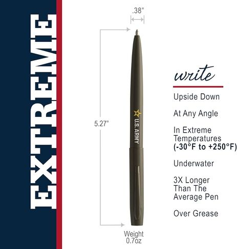 قلم Fisher Space Cerakote M4H Cap-O-Matic Series - قلم حبر جاف قابل للسحب + طلاء بوليمر سيراكوت - O.D أخضر - نجمة الجيش الأمريكي in Kuwait