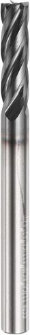 HARFINGTON Carbide Square Nose End Mill Bit 11/64" Cut Dia 4 Flutes TiAlN Coated Milling Cutter for Hardened Steel Metal (11/64" Shank 5/8" Cut Length 2" Long 30 Degree HRC53-55) in Saudi Arabia