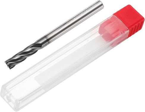 HARFINGTON Carbide Square Nose End Mill Bit 11/64" Cut Dia 4 Flutes TiAlN Coated Milling Cutter for Hardened Steel Metal (11/64" Shank 5/8" Cut Length 2" Long 30 Degree HRC53-55) in Saudi Arabia