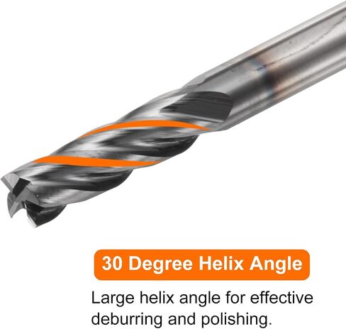 HARFINGTON Carbide Square Nose End Mill Bit 11/64" Cut Dia 4 Flutes TiAlN Coated Milling Cutter for Hardened Steel Metal (11/64" Shank 5/8" Cut Length 2" Long 30 Degree HRC53-55) in Saudi Arabia