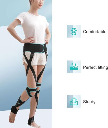 Leg Correction Belt, Polyurethane Leg Corrector Strap, High Elasticity Straighten Beauty O X Type Leg Correction Bandage for Adults(M) in Saudi Arabia
