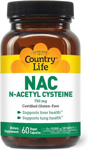 Country Life N-Acetyl Cysteine 750 Mg 30 Vegicaps in Saudi Arabia