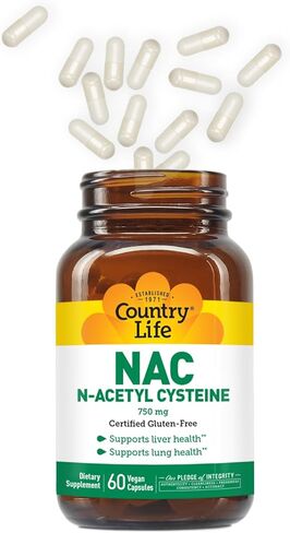Country Life N-Acetyl Cysteine 750 Mg 30 Vegicaps in Saudi Arabia