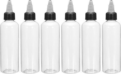 MECCANIXITY 6Pcs 1oz/30ml Squeeze Bottles, Clear Dispensing Bottles with Twist Cap Lids, Plastic Squirt Bottle for Ketchup, Mustard,and Crafts in Saudi Arabia