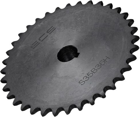 uxcell #35 Chain Roller Sprocket B Type, 5/8" Bore 36 Tooth Single Strand Chain Sprocket, Carbon Steel, Keyway with Set Screws in Saudi Arabia