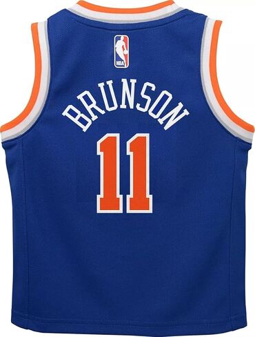 Jalen Brunson New York Knicks NBA Toddler 2-4 Blue Icon Edition Romper Onesie Player Jersey in Saudi Arabia