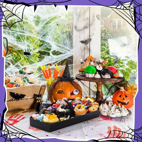 13.7 بوصة تابوت الهالوين صينية تشاركوتيري قابلة للتعبئة لحاوية الهالوين حلوى مقطوعة من المعجون لحفلة الهالوين، حلوى الكوكيز، صندوق حلوى كب كيك، لوازم الحفلات in Kuwait