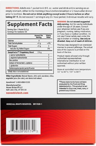 Novex Biotech GF-9 - مكمل تعزيز هرمون النمو للرجال - مجمع التمارين للرجال - دعم الطاقة والقدرة على التحمل والنوم، 120 قيراط (كمية تكفي لمدة 30 يومًا) in Kuwait