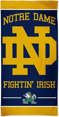 WinCraft NCAA Notre Dame Fighting Irish NCAA Notre Dame Fighting Irish Fiber Beach Towel 9lb 30" x 60", Multi Color, na in Saudi Arabia