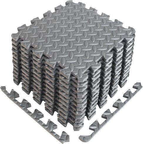 A2ZCARE Puzzle Exercise Mat with EVA Foam Interlocking Tiles - Interlocking Floor Mats for Gym Equipment - Ideal for Home Gym, Aerobic, Yoga and Pilates in Kuwait