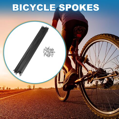 Bike Bicycle Spokes 14G Mountain Bike Spokes Steel Black 36Pcs in Saudi Arabia