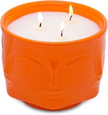 20 oz Black Buddha Head Aromatherapy Candle, Lavender Scent, 3-Wick Soy Wax Candle for Relaxation and Meditation, Decorative Candle for Home Décor, Stress Relief Candle in Saudi Arabia