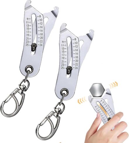 Portable Precise Thread Size Checker Keychain,Quick Hand Measuring Tool,Thread Size Verification Tool,Nuts and Screws Thread Checker,Quick Hand Measuring Tool in Saudi Arabia
