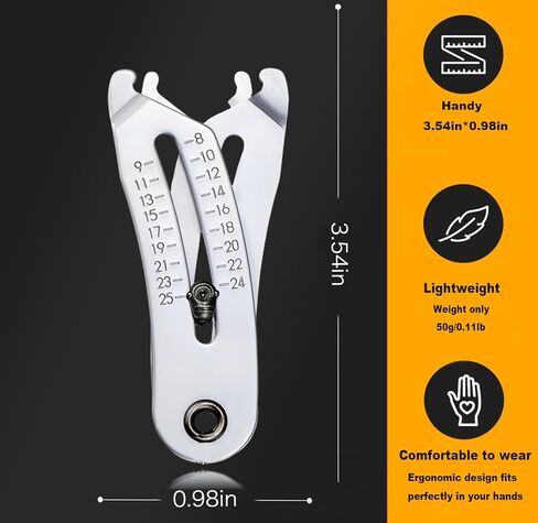 Portable Precise Thread Size Checker Keychain,Quick Hand Measuring Tool,Thread Size Verification Tool,Nuts and Screws Thread Checker,Quick Hand Measuring Tool in Saudi Arabia
