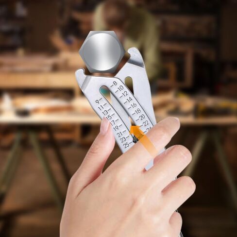 Portable Precise Thread Size Checker Keychain,Quick Hand Measuring Tool,Thread Size Verification Tool,Nuts and Screws Thread Checker,Quick Hand Measuring Tool in Saudi Arabia