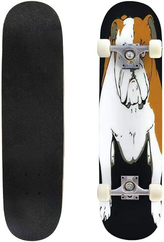 Seamless Beautiful Sparrow Pattern with Vintage Background and Flower Skateboard 31"x8" Double-Warped Skateboards Outdoor Street Sports Skateboard for Beginners Professionals Cool Adult Teen Gifts in Saudi Arabia