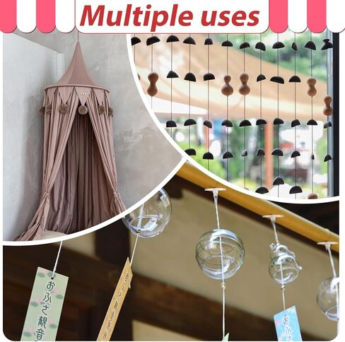 100 Pack Ceiling Hooks Adhesive Removable Transparent Wall Hanger with Hooks, 0.79" Small Disc Sticky Ceiling Hooks for Festival Wedding Halloween Christmas Party Decor in Kuwait