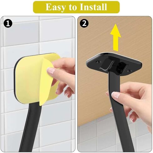 Folding Banana Hanger Hook Black 1 Pack, Self Adhesive Banana Holder Under Cabinet in Saudi Arabia
