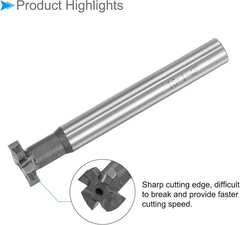 T-Slot Milling Cutters, 4 Flutes 0.6" Cutting Dia 0.16" Depth, Straight Tungsten Carbide Tip T-Slot End Mill - (Applications: for Copper Milling) in Saudi Arabia