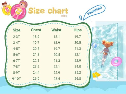 LIZENS Girls One Piece Seach Sathing Suit Mermaid Swimwear Multicolor Kids Quick Dry 2-12 Years in Saudi Arabia