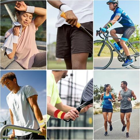MECCANIXITY Sports Wristbands Absorbent Sweatband Competition Wrist Band Sweat Band for Men Women Tennis Basketball in Saudi Arabia