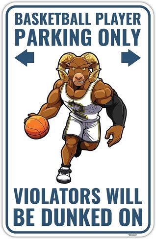 Venicor Basketball Sign - 9 x 14 Inches - Aluminum - Basketball Gifts - Basket ball Player Room Decor Party Decorations Accessories Stickers Poster Stuff in Saudi Arabia