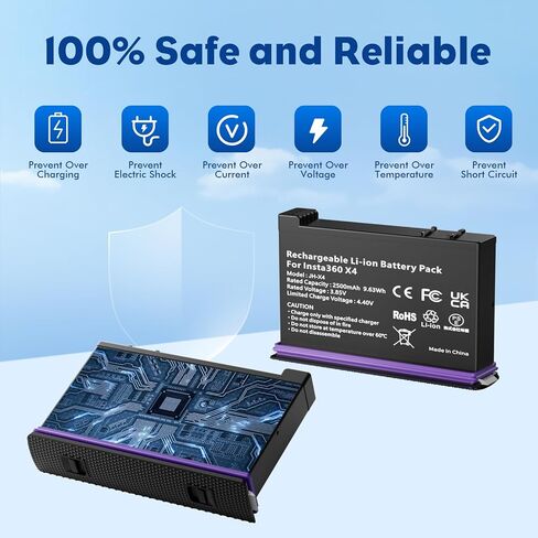 Fast Battery Charger Hub Compatible with Insta360 X4,Quick Portable 2 Channel Battery Charge Storage Station Can Store Misro SD Card in Saudi Arabia