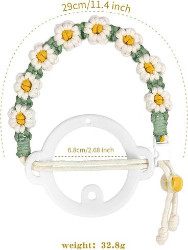 Water Bottle Handle,Hand-Woven Flower Paracord Handle for Water Bottle,Fits Wide Mouth Water Bottles(Green) in Saudi Arabia