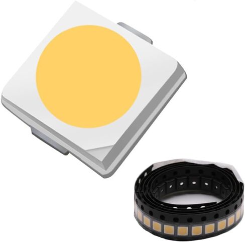 100Pcs SMD LED Diode Lights Chip,White High CRI Bright Lighting Bulb Lamps Electronics Components Light Emitting Diode (60mA,2.8-3.2V,5200K,CRI:90) in Kuwait