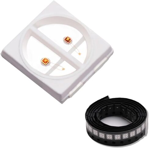 100Pcs SMD LED Diode Lights Chip,White High CRI Bright Lighting Bulb Lamps Electronics Components Light Emitting Diode (60mA,2.8-3.2V,5200K,CRI:90) in Kuwait
