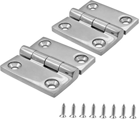 Marine Grade CAST Solid Heavy Duty Stainless Steel 316 Mirror Polished Butt Hinges 1.5IN(38MM) x 1.5IN(38MM) for Boat, RVs in Saudi Arabia
