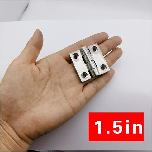 Marine Grade CAST Solid Heavy Duty Stainless Steel 316 Mirror Polished Butt Hinges 1.5IN(38MM) x 1.5IN(38MM) for Boat, RVs in Saudi Arabia