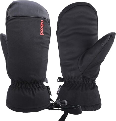 Ski Mittens, Winter Snowboard Mittens Gloves Waterproof Snow Gloves Leather Mittens for Outdoor Activitives Men Women in Kuwait