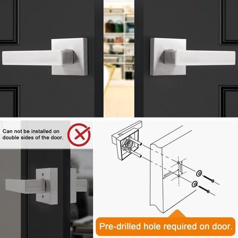 Probrico Matte Black Dummy Door Levers Interior Door Handles, Heavy Duty Levers for Closet, Non-Turning Reversible Levers for Left Right Handed Doors,10 Pack(Contractor Pack) in Saudi Arabia