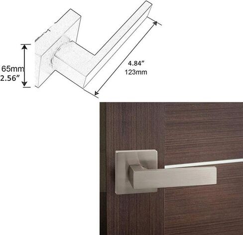 Probrico Matte Black Dummy Door Levers Interior Door Handles, Heavy Duty Levers for Closet, Non-Turning Reversible Levers for Left Right Handed Doors,10 Pack(Contractor Pack) in Saudi Arabia