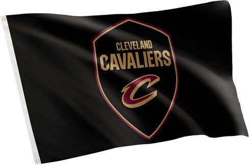 Desert Cactus Cleveland Cavaliers Flag NBA 100% Polyester Indoor Outdoor 3x5 feet National Basketball Association Team Flags (New Branding Flag A) in Saudi Arabia
