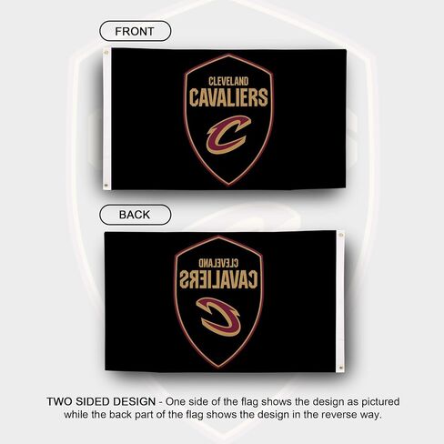 Desert Cactus Cleveland Cavaliers Flag NBA 100% Polyester Indoor Outdoor 3x5 feet National Basketball Association Team Flags (New Branding Flag A) in Saudi Arabia