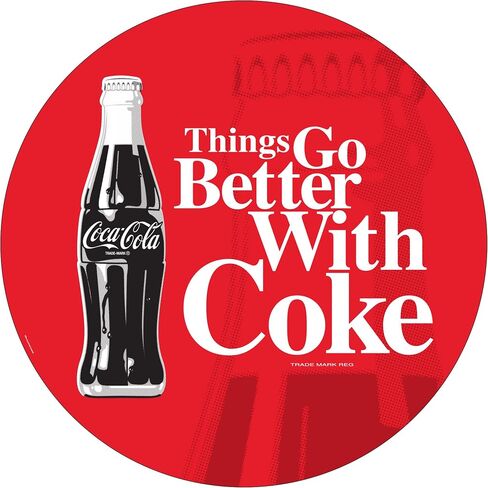 Trademark Gameroom Coke Swivel bar Stool with Back - Coca-Cola Things Go Better with Coke Bottle Art in Saudi Arabia