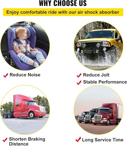 ممتص صدمات الكابينة الخلفية Vevor يناسب International Prostar Pro 2008-2017 3595977C96 3595977C95 صدمات هواء الكابينة يخفف اهتزاز القيادة (مفرد): السيارات in Kuwait